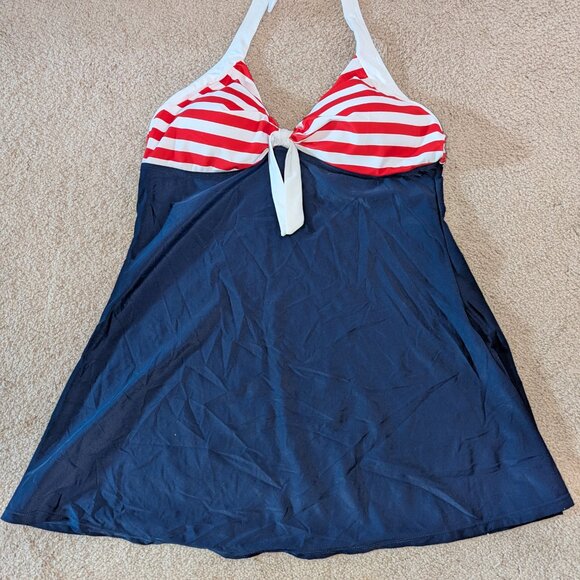 AVIDLOVE swimsuit/swim dress top. American flag design, sz XXL. - Picture 2 of 2